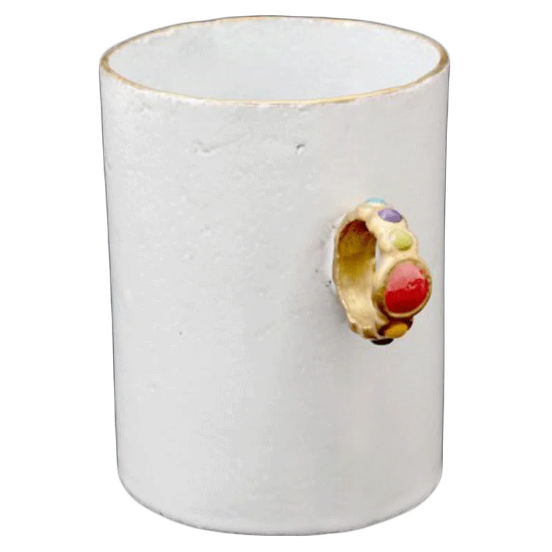 travel mug for cold drinks -Serena Red-Multicolour Ring Cup