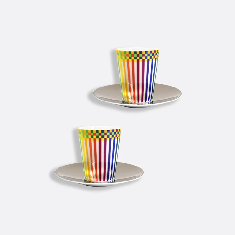 portable coffee cup -Bernardaud | Surface Colorée B29 Cup - Set of 2