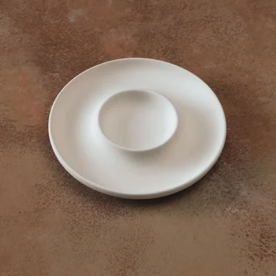 kids-friendly porcelain dinner plates -INDIVIDUAL CHIP & DIP