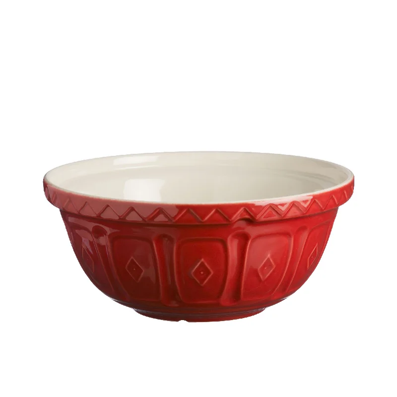 personalized bamboo dinnerware for special events -Mason Cash Earthenware Mixing Bowl 29cm 4 Litre in Red