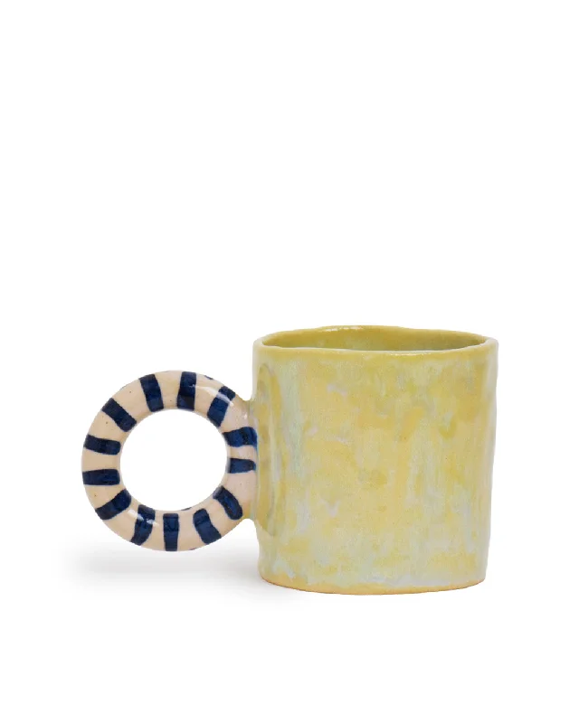 luxury coffee mug -Circle cup - lemon green