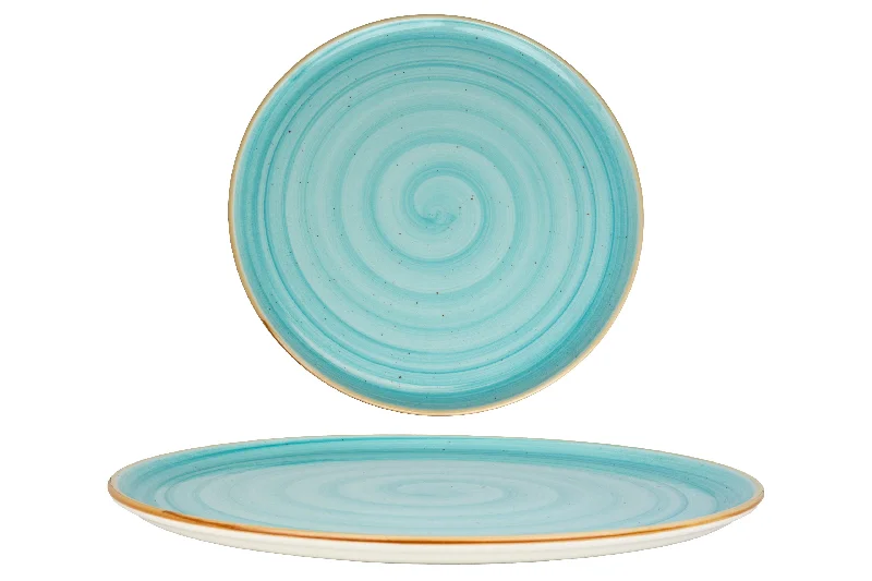 luxury bamboo dinner plates for holiday meals -Aqua pizza plate 32 cm