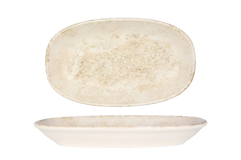 premium bamboo bowls for picnics and BBQs -Nacrous Service Plate 24x14 cm