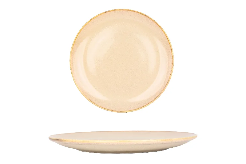 luxury disposable flatware for large events -Sand Hygge Diner Plate 27 cm