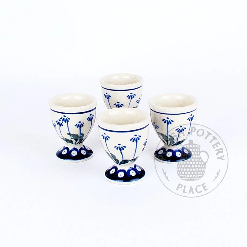 ceramic coffee mug -S/4 Egg Cups - Polish Pottery