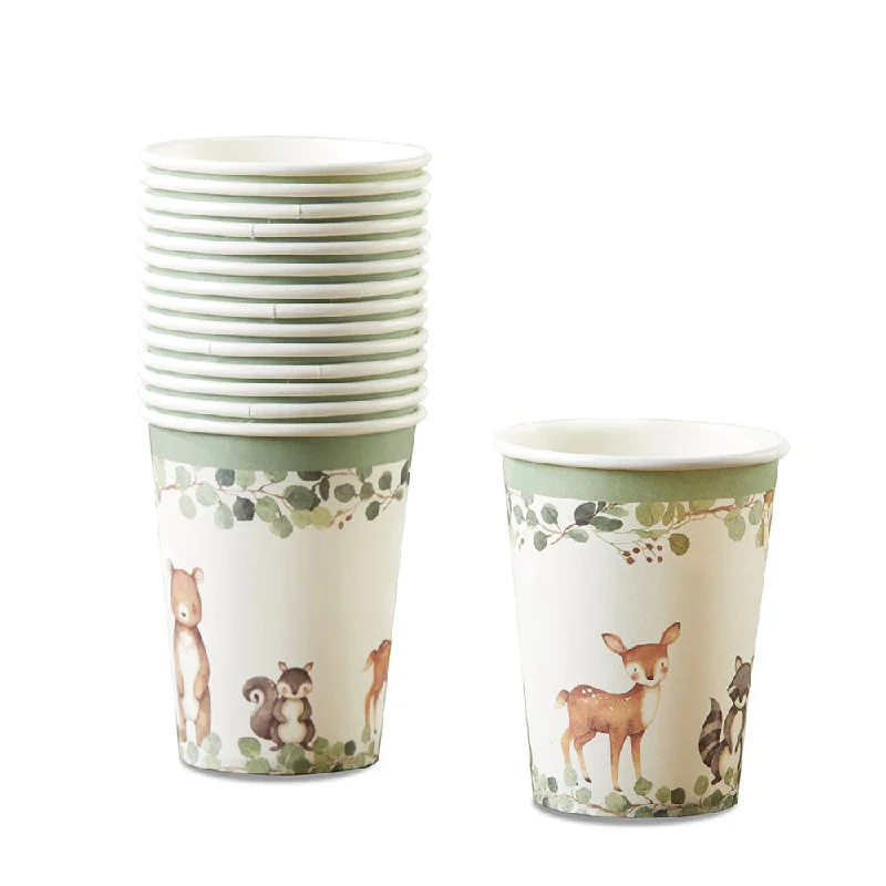 double-walled coffee mug -Woodland Baby Shower Cups 16ct