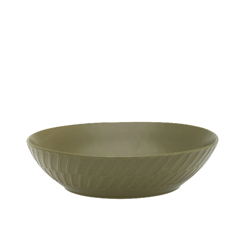 modern bamboo plates for catering events -Ecology Portsea Shallow Serving Bowl 27cm Kelp