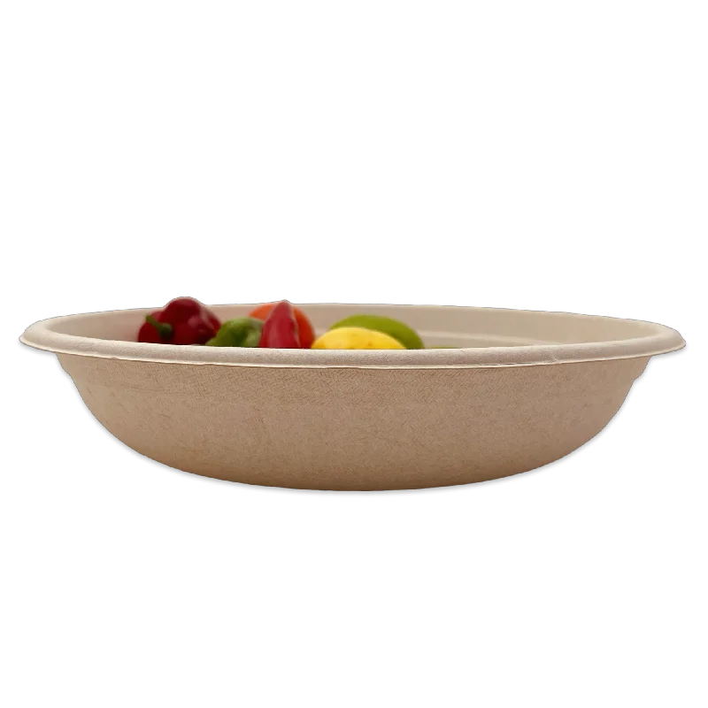 high-quality bamboo serving dishes for holidays -CR24 24OZ Natural Pulp Bowl