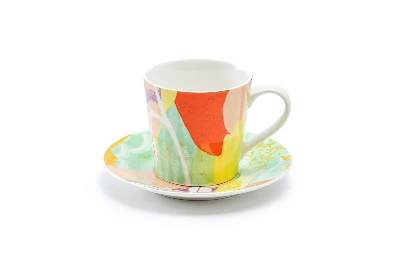 fun design tea mug -Tokyo Impression Fine Porcelain Cup and Saucer