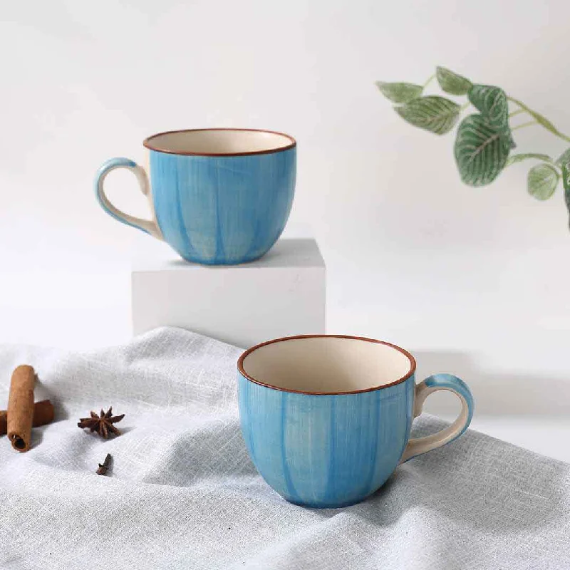 eco-friendly travel mug -Teramo Tea Cup Blue Set of 2