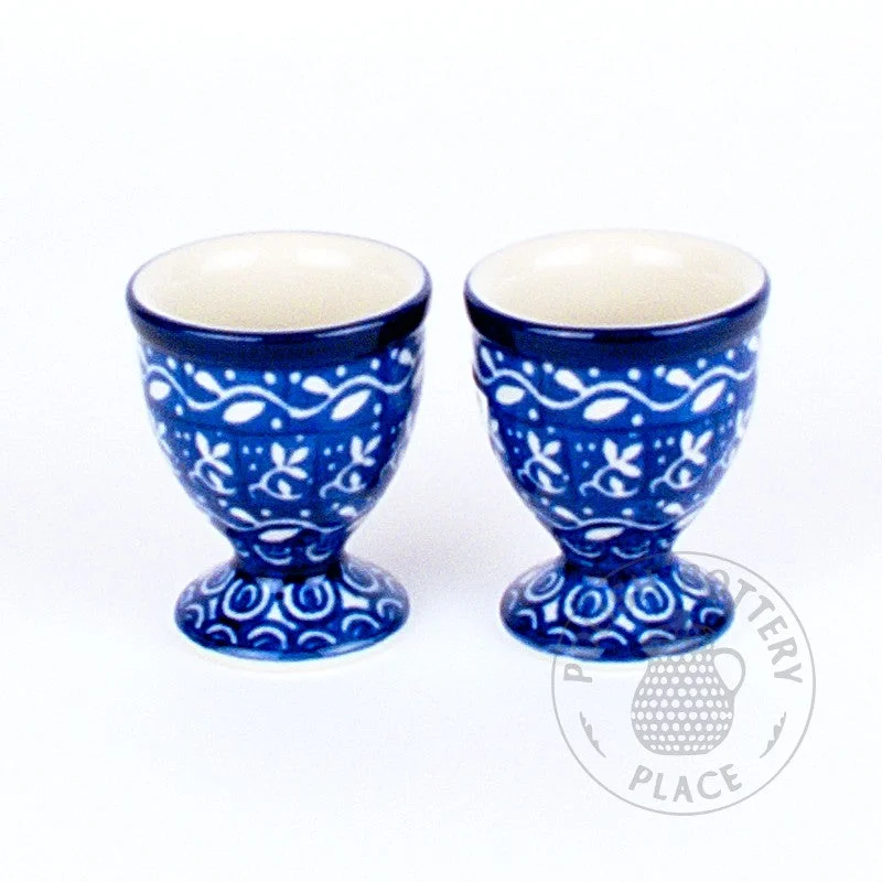 coffee mug for kitchen -S/2 Egg Cups - Polish Pottery