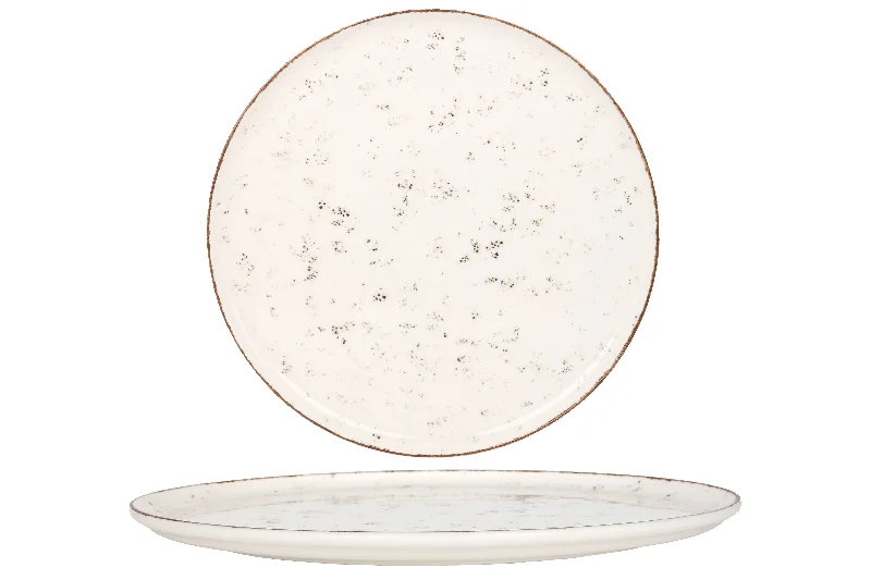 luxury porcelain serving dishes for picnics -Grain Pizza Plate 32 cm