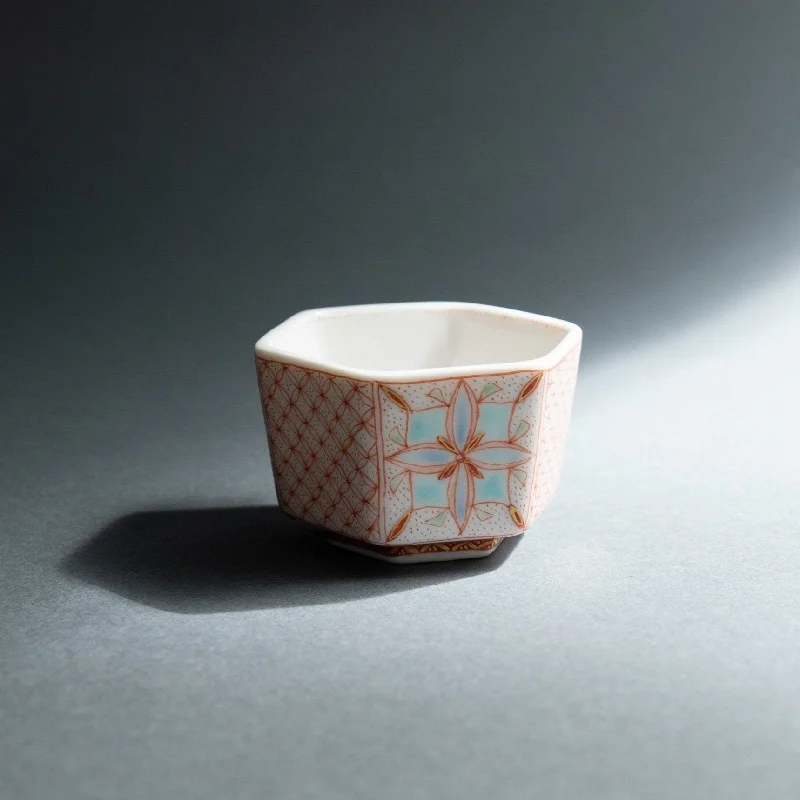 motivational tea mug -Akae-Saibyo Sarasa Sake Cup