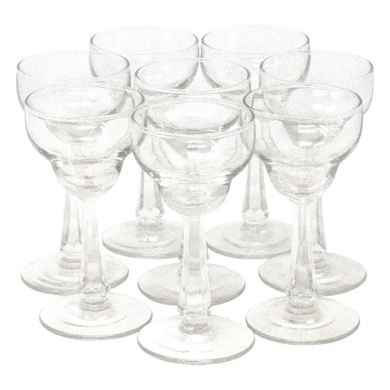 modern bamboo serving trays for large gatherings -Clear Faceted Cocktail Stems