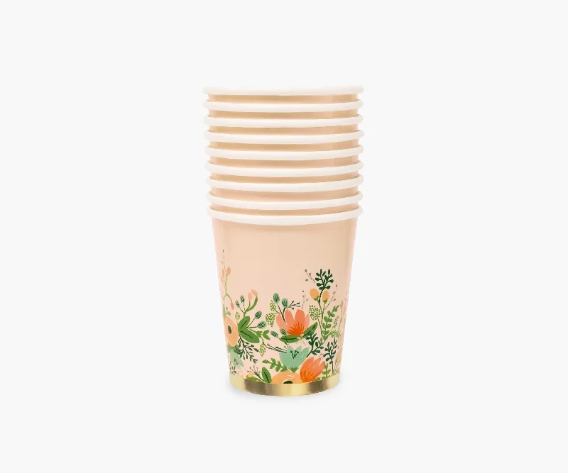 eco-friendly bamboo coffee cup -Rifle Paper Co Wildflower Cups