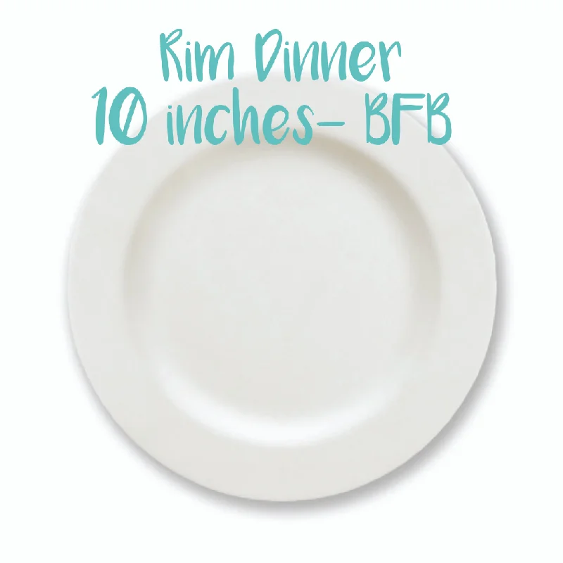 high-quality porcelain dinner plates for restaurants -Rim Dinner 10" (BFB)