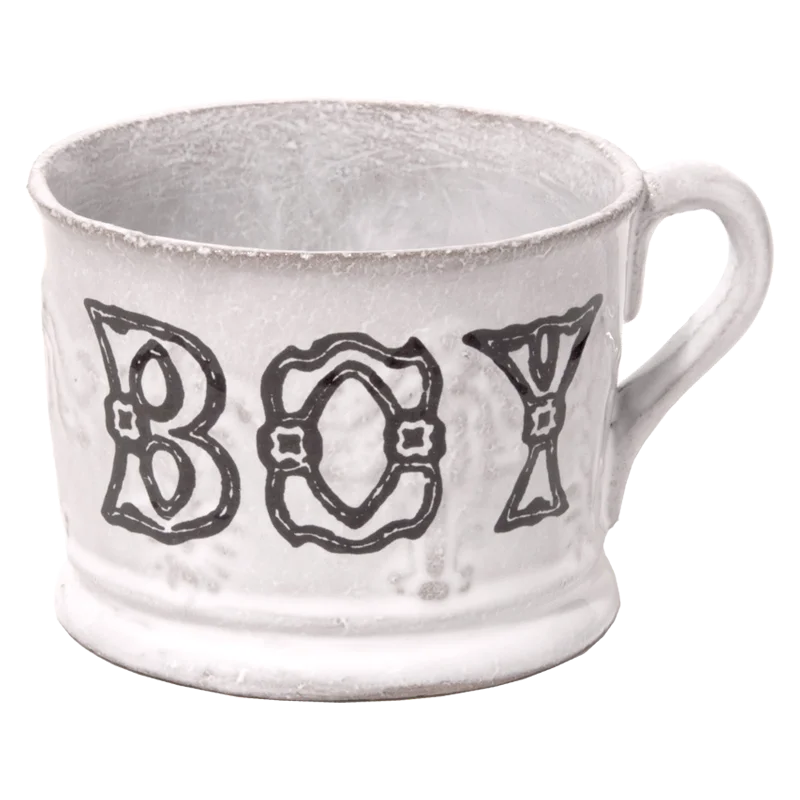 plain ceramic coffee mug -"Boy" Low Cup