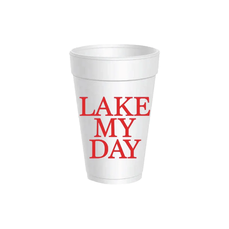 large coffee mug -Red Lake My Day Styrofoam Cups with Lids 10ct