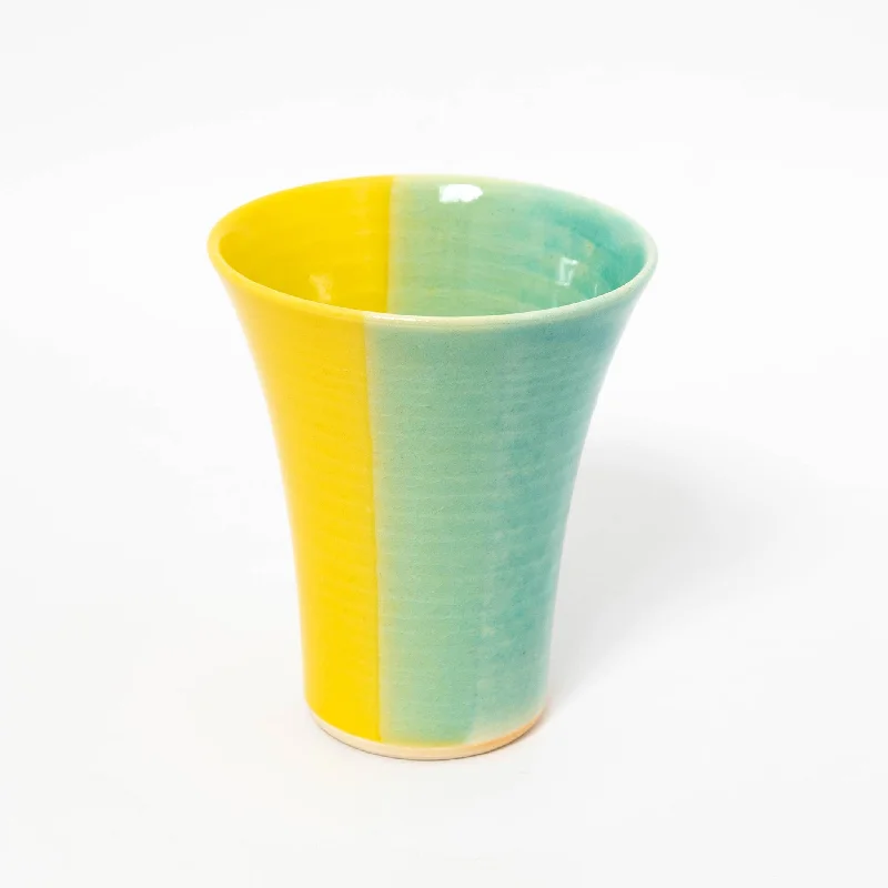 unique mug for gifts -Round Cup - Yellow/Blue