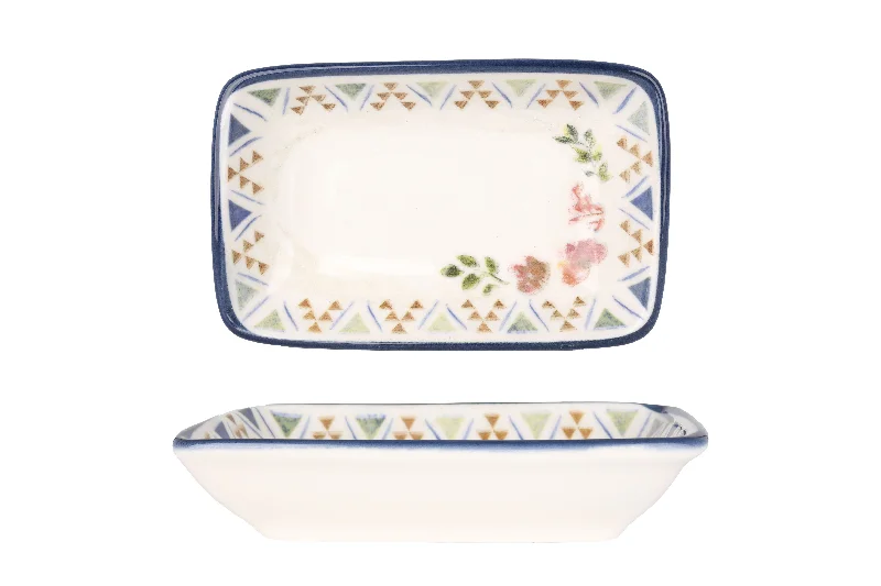 kids bamboo serving plates for picnics -Spring Service Plate 15x9 cm