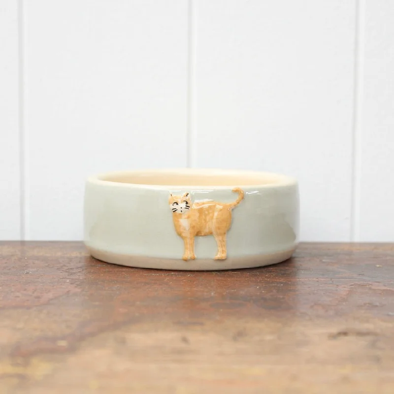 luxury porcelain dinner plates for weddings -SECOND - Small Hogben Cat Bowls - Ginger Cats