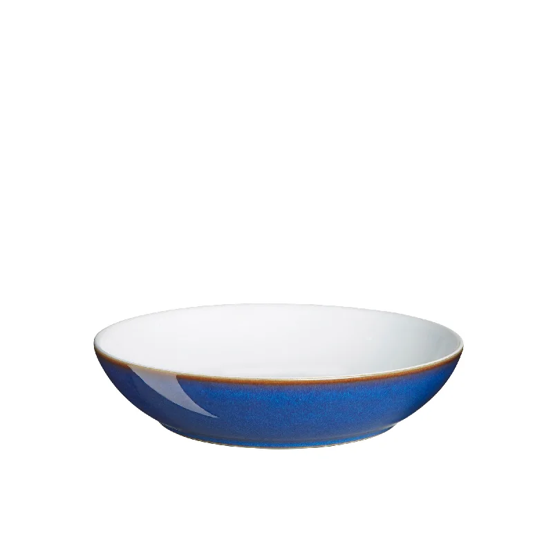 high-quality bamboo cutlery for kids -Denby Imperial Blue Pasta Bowl 22cm