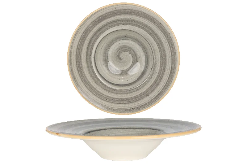 kids-friendly porcelain dinner plates -Aura Space Pasta Plate 28 cm (400cc)