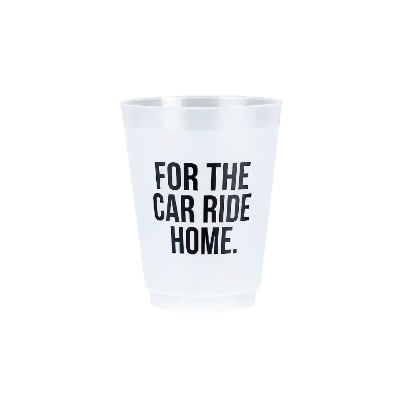 coffee mug for teachers -For The Car Ride Home Frosted Plastic Cups 8ct