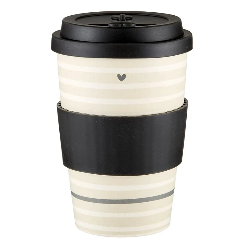 transparent coffee mug -Striped Bamboo Cup