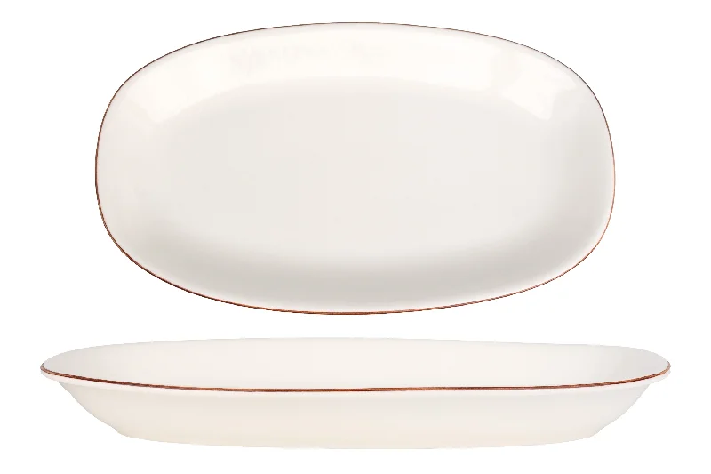 high-end bamboo plates for picnics and BBQs -Retro Service Plate 34x19 cm