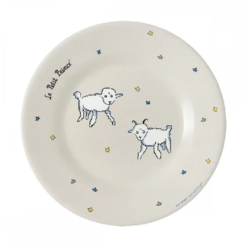 stylish bamboo flatware for kids -Petit Jour Paris Dessert Plate The Little Prince B