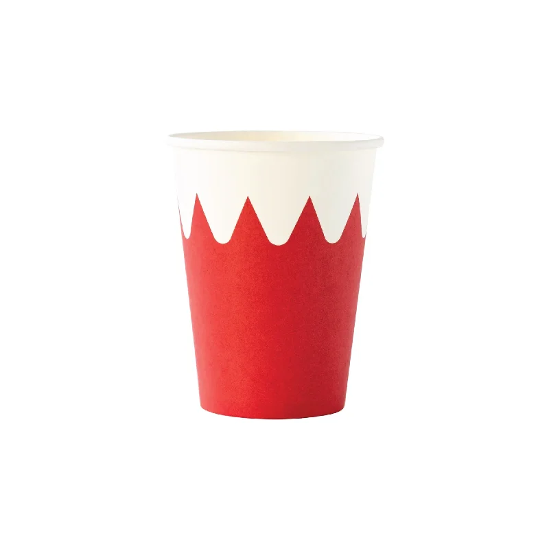 unique tea cup -Red Elf Collar Paper Cups 8ct