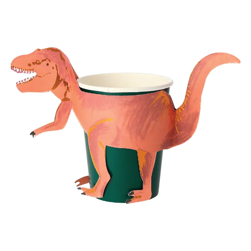 cute tea mug -T-Rex Paper Cups 8ct