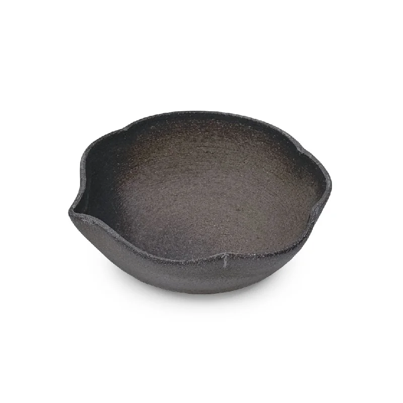 reusable porcelain serving bowls for special occasions -Kanayama Kumogata Matte Charcoal Gray Kobachi Bowl 8 fl oz / 4.9" dia