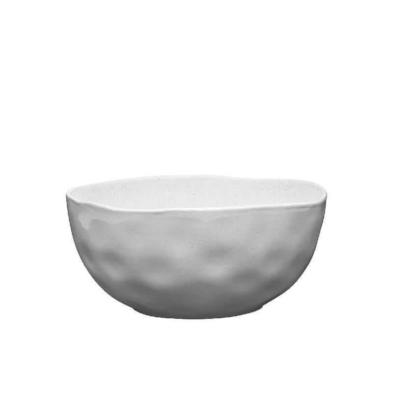 eco-friendly porcelain serving plates for picnics -Ecology Speckle Laksa Bowl 20cm Milk