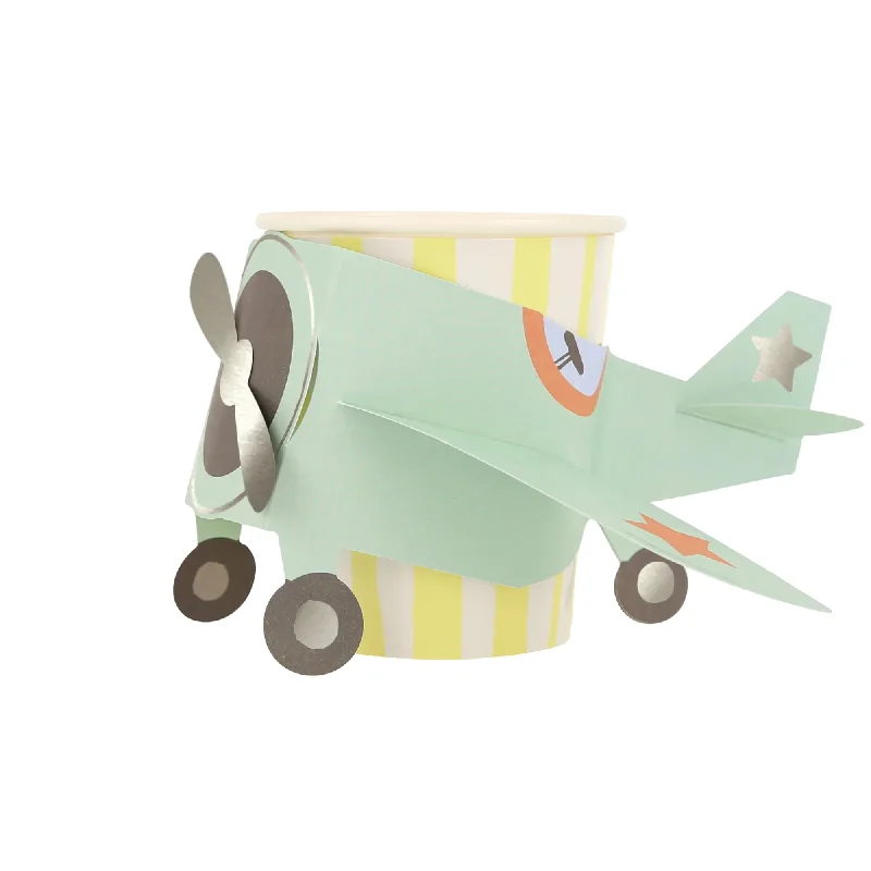 outdoor coffee mug -Airplane Paper Cups 8ct