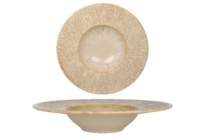 reusable plastic plates for special occasions -Sand Snell Pasta Plate 28 cm