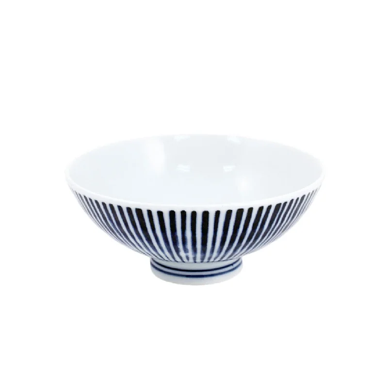 premium melamine plates for catering events -Rice Bowl with Vertical Stripes 8 fl oz / 4.72" dia