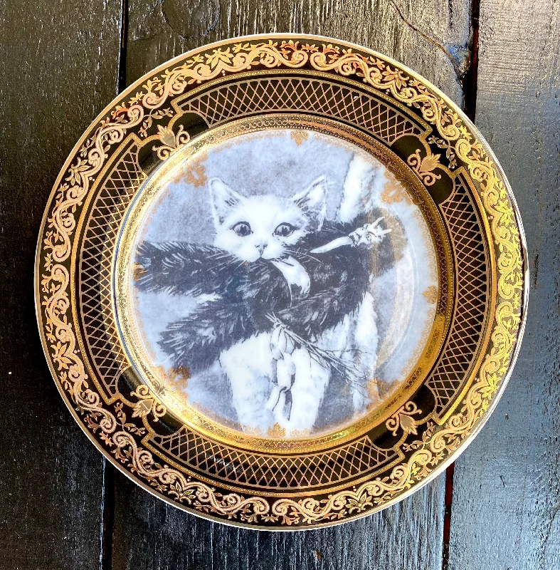 luxury porcelain dinnerware sets for weddings -Pre-order: Krampus Cat Dinner Plate