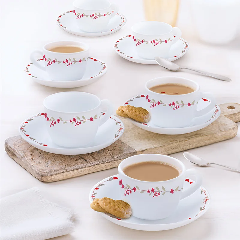 minimalist coffee cup -Larah by Borosil Verona Cup n Saucer Set