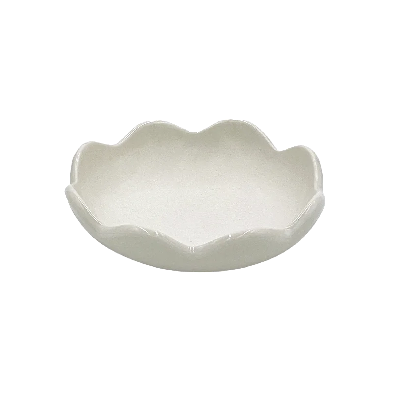 luxury porcelain dinner plates for holiday meals -Scalloped Peanut Bowl