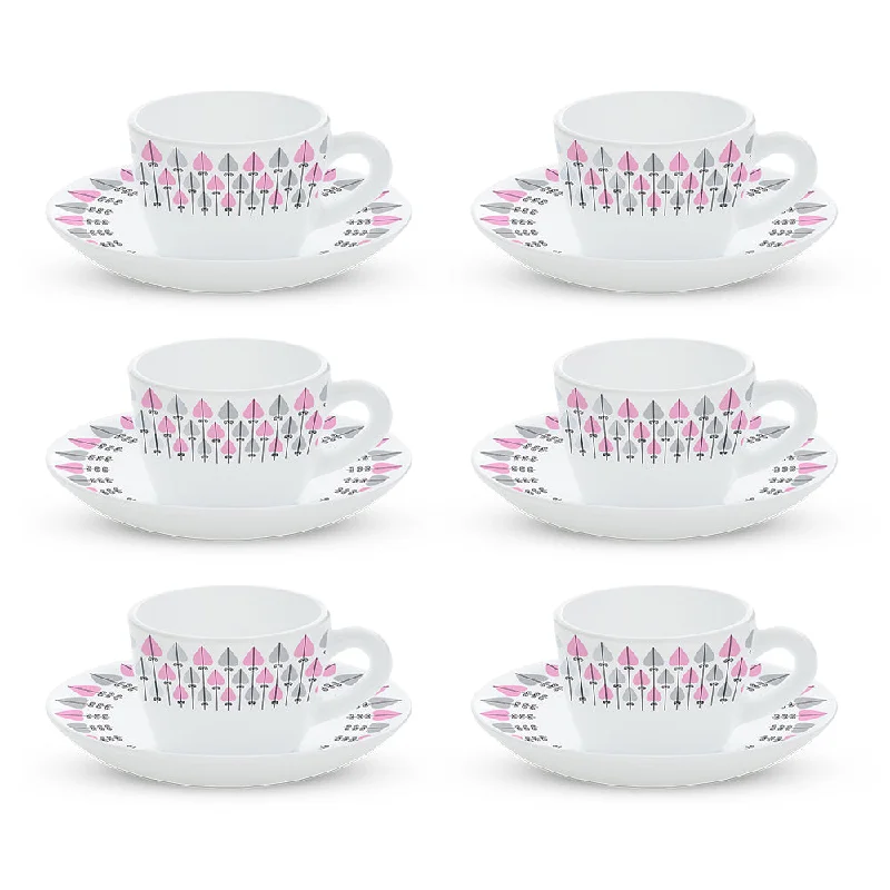 practical coffee mug -Larah by Borosil Regency Cup n Saucers Set