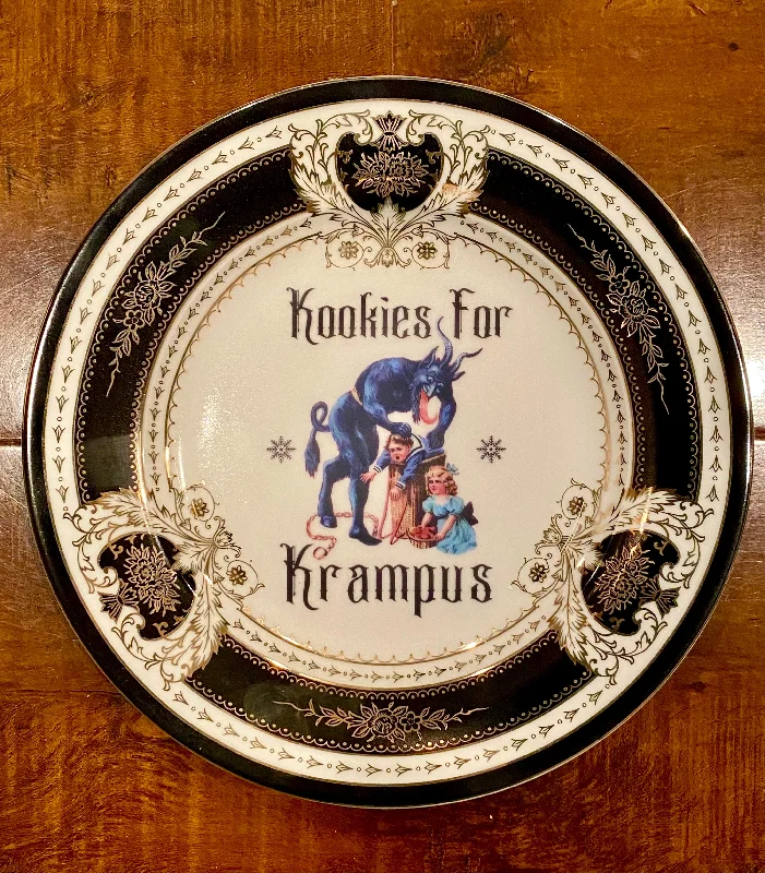 personalized bamboo dinnerware for gifts -Pre-order: Cream Kookies for Krampus salad plate