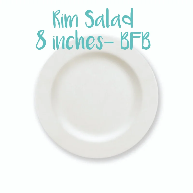 reusable bamboo serving trays for special occasions -Rim Salad 8" (BFB)