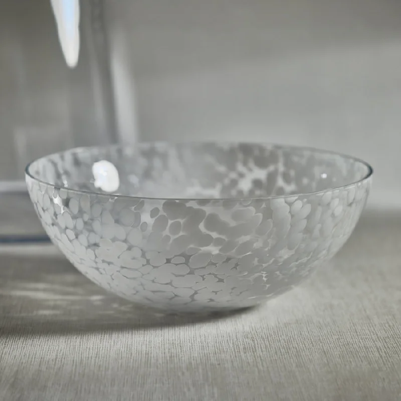 high-quality bamboo serving dishes for holidays -Liguria Confetti Glass Bowl