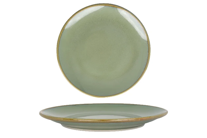 elegant wooden serving plates for fine dining -Sage Hygge Diner Plate 27 cm