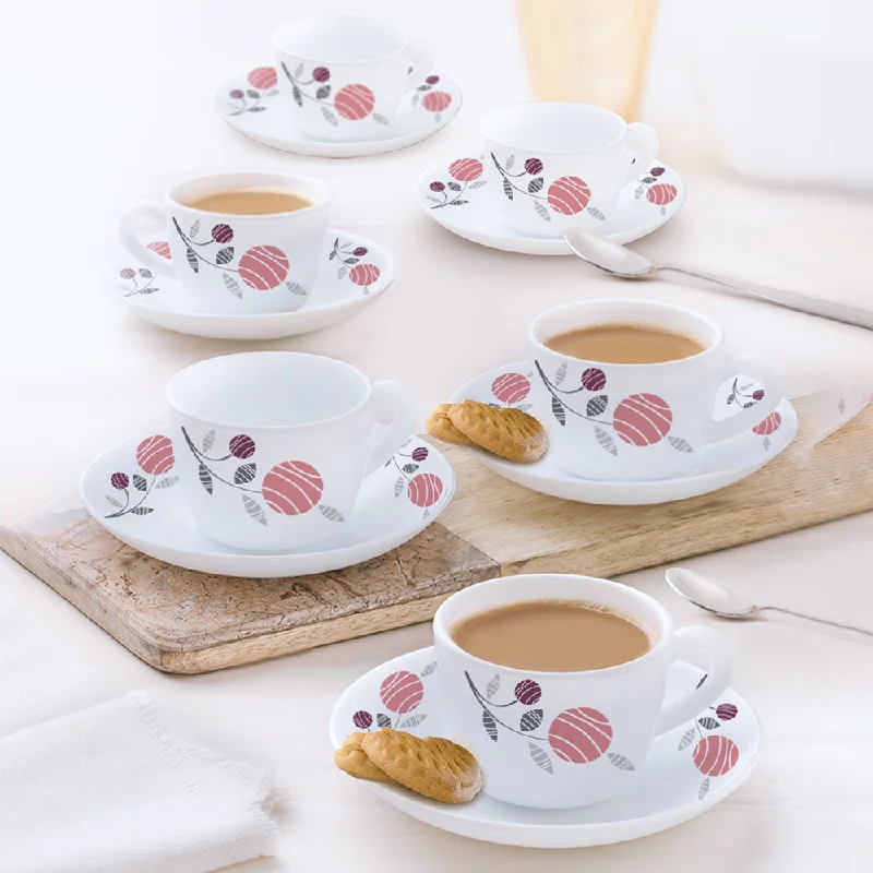 cute tea mug -Larah By Borosil Dahlia Cup n Saucer Set