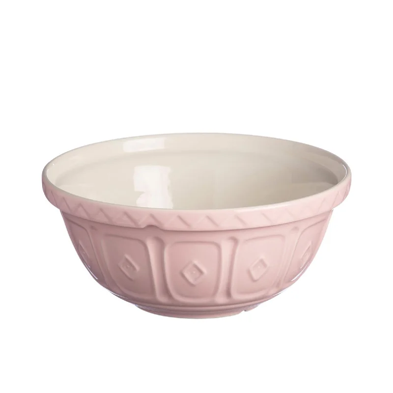 heavy-duty porcelain dinner plates for casual meals -Mason Cash Earthenware Mixing Bowl 29cm in Pink