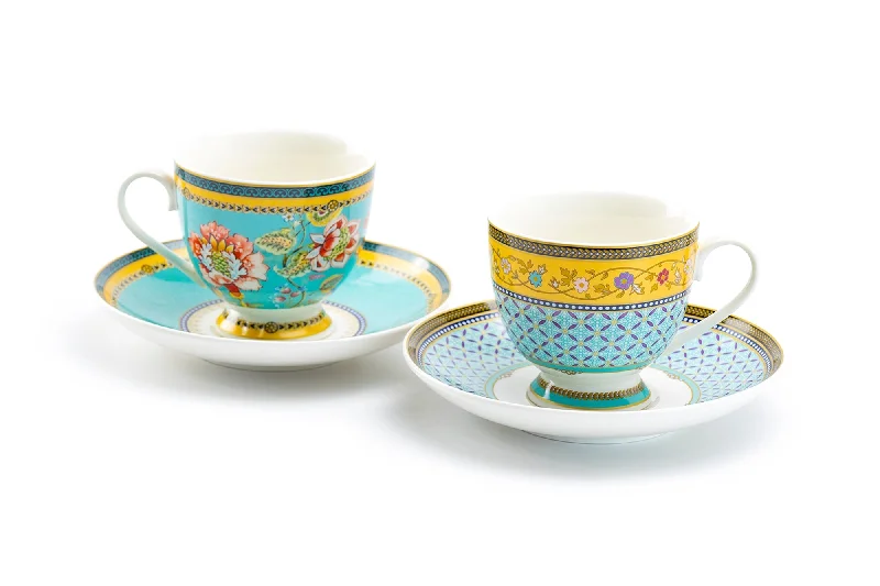 eco-friendly travel mug -Emperor's Garden Fine Porcelain Cup and Saucer Sets