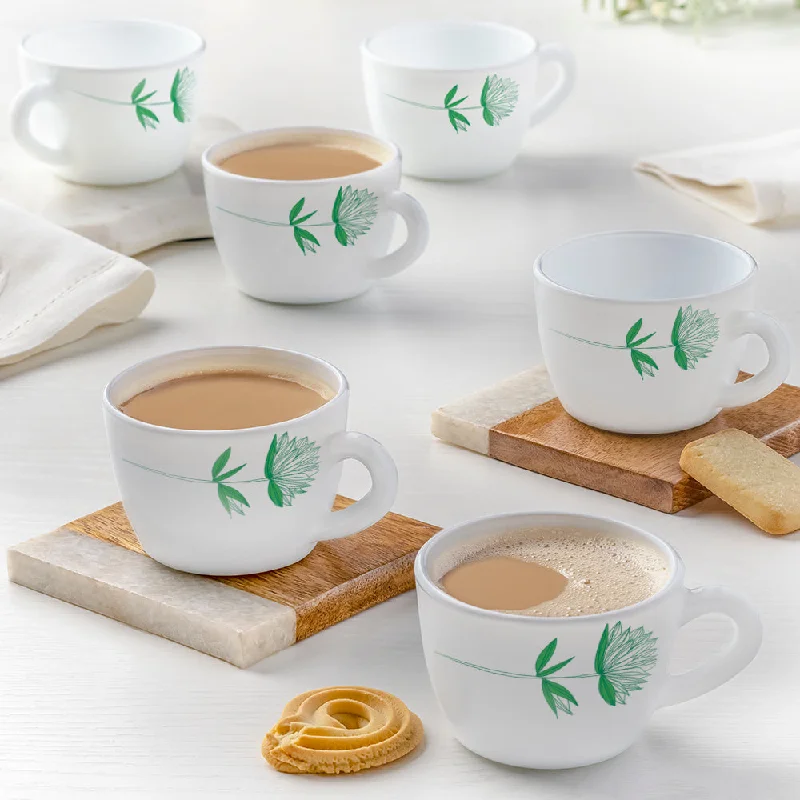 classic coffee mug -Larah by Borosil Green Lily Cup Set